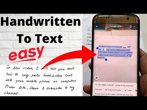How to copy, paste handwritten text to Mobile & Computer | in hindi