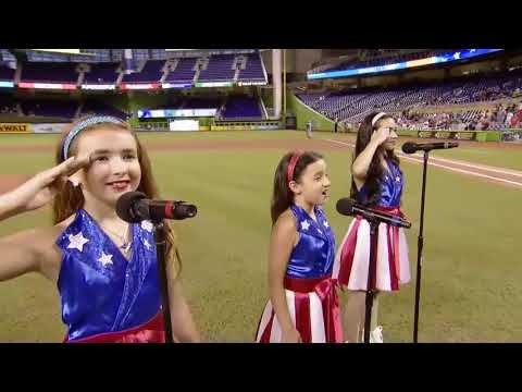 USA FREEDOM KIDS / NATIONAL ANTHEM / MIAMI MARLINS