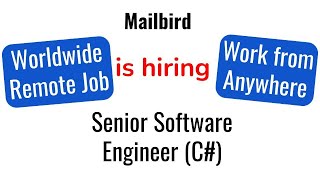 Software Engineer Remote Jobs | Software Developer Jobs | C# Developer Job | Remote Developer Job
