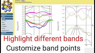 WT06: How to produce band structure using WIEN2k | Highlight different bands | Customize band points