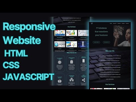 Responsive Website with HTML CSS JS | IT Company | Part III