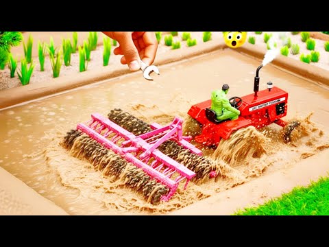Top Most Creative Mini Scientific Idea /Diy Mini Tractor Plowing In The Mud
