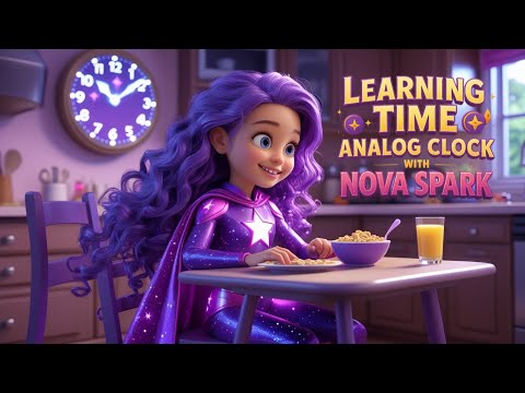 Learning Time – Analog Clock. Kids learning video.