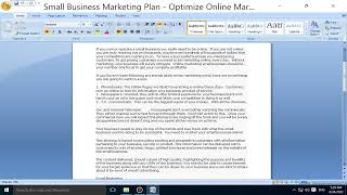 Small Business Marketing Plan   Optimize Online Marketing very easy steps