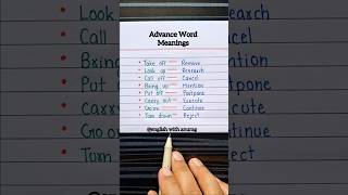 Advance Word Meanings ✅ #english #grammar #education #learning