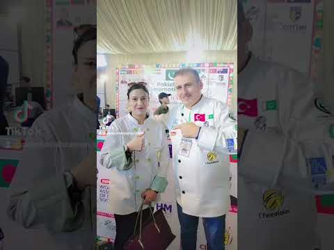 Chef Amna Shah with Chef Turkish at PICC celebration at Royal Palm county club Lahore Pakistan