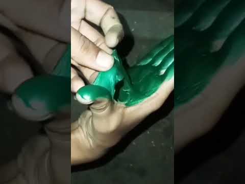 # green 💚 hand mask setisfing video|
