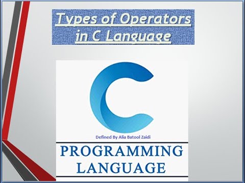 Types of Operators in C