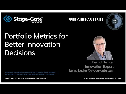 Portfolio Metrics for Better Innovation Decisions