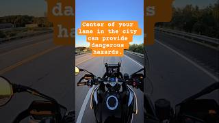 Center of your lane in the city can provide dangerous hazards. #learntorideamotorcycle #motorcycle