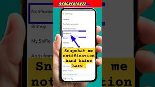 how to turn off snapchat notification || Snapchat notification band kaise kare 🫢#snapchat