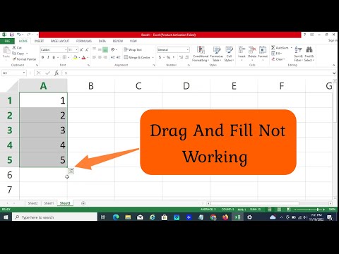 How to solve "drag to fill not working" and enable fill handle | cell drag & drop in excel