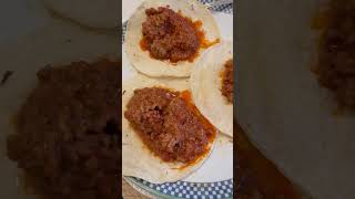 Beef tacos for lunch