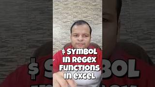 Use of $ in regex function in excel #excel #spreadsheetmagic #vikaljain
