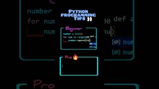 Python List For Loop 🔥 Beginner vs Pro | Python Tips & Tricks #Python #viral #shorts