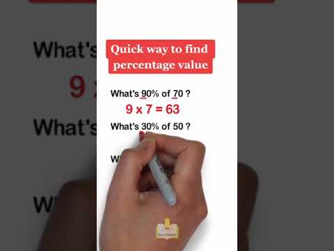 Finding percentage value trick #math #percentage #mathtricks #mathtip #studytips #mathhacks #shorts