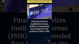 FSIB recommends Ravi Ranjan as MD of SBI #sbi #sbinews #banking #shortvideo #shorts #ytshorts
