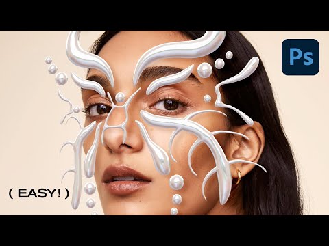 easily make Blender effects in Photoshop FAST | Metallic 3D Chrometype Effect Tutorial