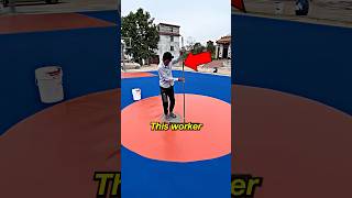 He Painted a Perfect Circle Without Any Tools #shorts