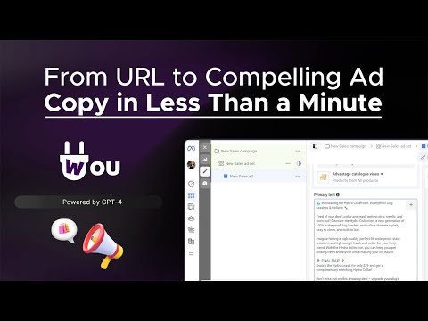 Boost Your Conversion Rates with Wou AI's Site-to-Ad Copy Transformation