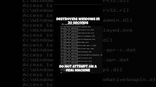 Destroying Windows in 30 seconds!  #operatingsystem #microsoft #windows #windowsfix #windows10 #wow