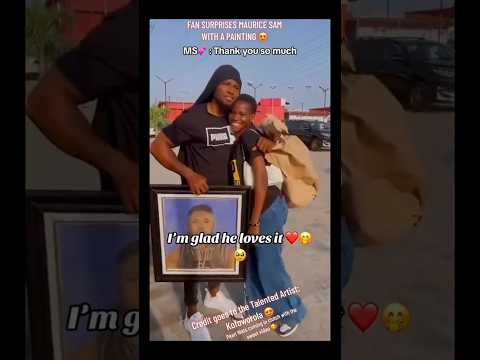 Maurice Sam x Pearl Wats by his side,receives a sweet surprise from an adoring fan#mauricesam #love