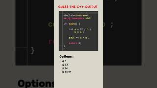 problem solving in c++| variables quiz #cpp #problemsolving #cppprogramming #coding