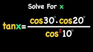 Solving an Interesting Trigonometry Problem | Solving a Trigonometric Equation Using Trig Formulas