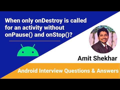 When only onDestroy is called for an activity without onPause() and onStop()? | Amit Shekhar