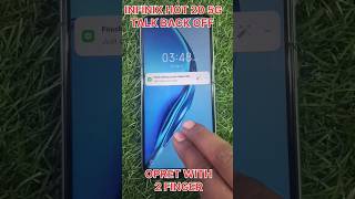 How To Remove TalkBack From Infinix Hot 20 5G ⚡ Infinix Double Tab Screen Off Kaise Kare 🔥🔥 #shorts