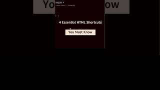 HTML Shortcuts 🔥#html #htmlshorts  #shorts #viral