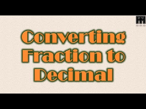 Converting Fraction to Decimal