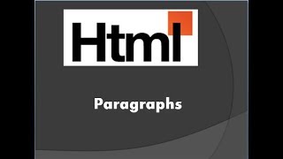Paragraphs in HTML