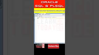 convert text from horizontal to vertical in SQL #oracleintamil #controlstatements #oracle