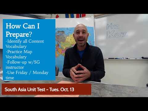 South Asia Unit Test Reminder