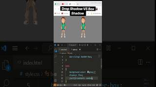Drop Shadow VS Box Shadow In HTML And CSS🥀#boxshadow #dropshadow #html #css #ytshorts