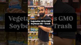 Vegetable Oil is GMO Soybean Oil = Trash #cookingoil #cookingtips #cookingshorts