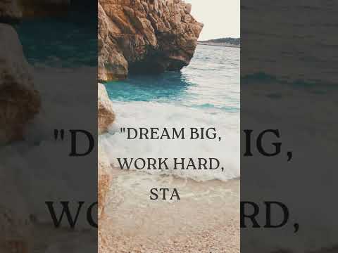 "Dream Big, Work Hard, and Stay Focused: The Formula for Success"