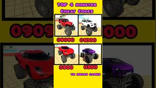 Top 4 monster cheat code | Indian Bike Driving 3D game | #shorts #viral #indianbikedriving3d