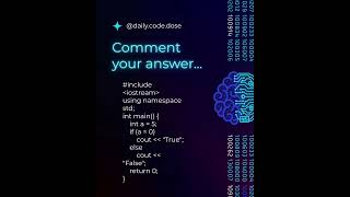 #coding #c++ #programmingquiz #dailycodedose #codereels #logicbuilding #viral #trending #shorts