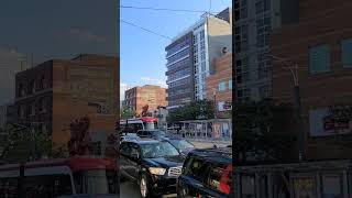 MODERN TORONTO STREETCAR ARRIVING IN CHINATOWN