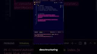 Javascript hacks | Object destructuring #programming #shorts #ytshorts #coding #webdevelopment