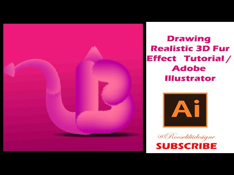 Illustrator funny hairy cartoon design in Adobe illustrator