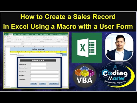 How to Create a Sales Record in Excel Using a Macro with a UserForm