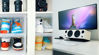 Minimal Desk Tour and Office Setup + Sneaker Collection