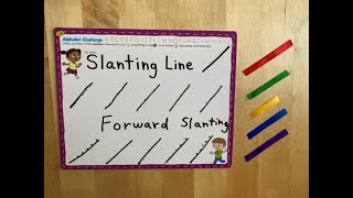 How to Draw a Forward Slanting Line | Pattern Writing for Preschoolers | Develop Skills for Writing
