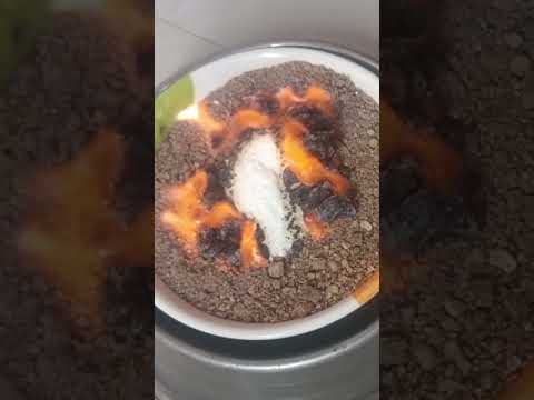 Sweet Science: The Fiery Mystery of Burning Sugar and Baking Powder Fusion. #experiment #sciencefun