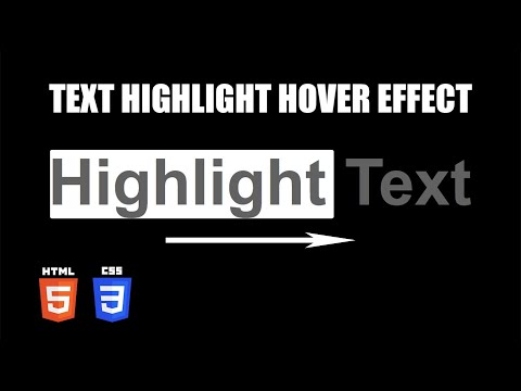 Text Highlight Hover Effect | HTML & CSS Tutorial