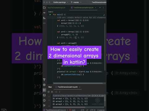 2 dimensional arrays in kotlin | Learn Kotlin.  #kotlin