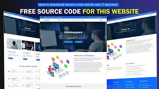 How to design Website in 5 Minutes | HTML, CSS & Bootstrap 5 | free source code